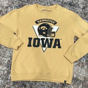 Gold Iowa Hawkeyes Crewneck Sweatshirt